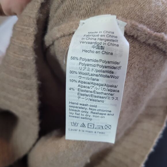 J. Crew Size XS Turtleneck sweater in supersoft yarn Tan Cozy Warm Wool Blend - Picture 8 of 8